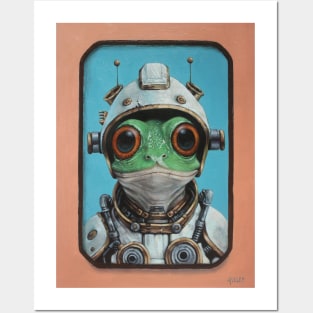 Space Oddity | Interstellar Frog: Ground Control To Major Froggie | Astro Toad Original Painting by Tyler Tilley Posters and Art